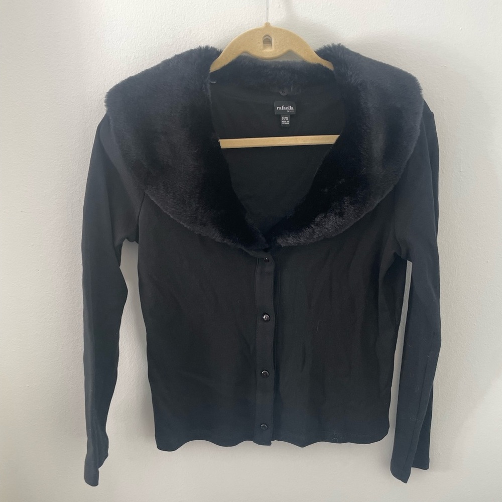 Fur Collar Cardigan